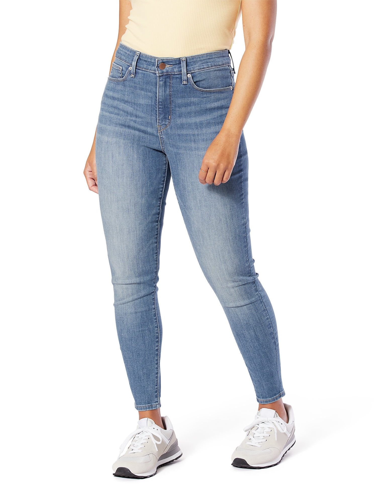 Signature by Levi Strauss & Co. Women's Simply Stretch Shaping High Rise  Skinny Ankle Jeans 