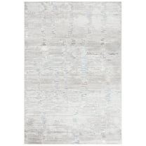 SAFAVIEH Quincy Abraham Abstract Indoor/Outdoor Area Rug, Ivory/Light Grey, 8' x 10'