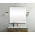 thumbnail image 3 of Elegant Decor Soft corner metal square mirror 42x42 inch in Brass, 3 of 10