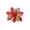 thumbnail image 2 of Flor artificial shamjiam decoración de plástico poinsettia Brillo Floral, 2 of 6