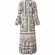 thumbnail image 5 of Vestido largo con abertura alta y estampado bohemio de manga larga acampanada con cuello en V informal para mujer Fridja  nbo3495, 5 of 5