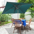 thumbnail image 2 of Outsunny Patio Umbrella Garden Market Parasol with Crank Dark Green, 2 of 10