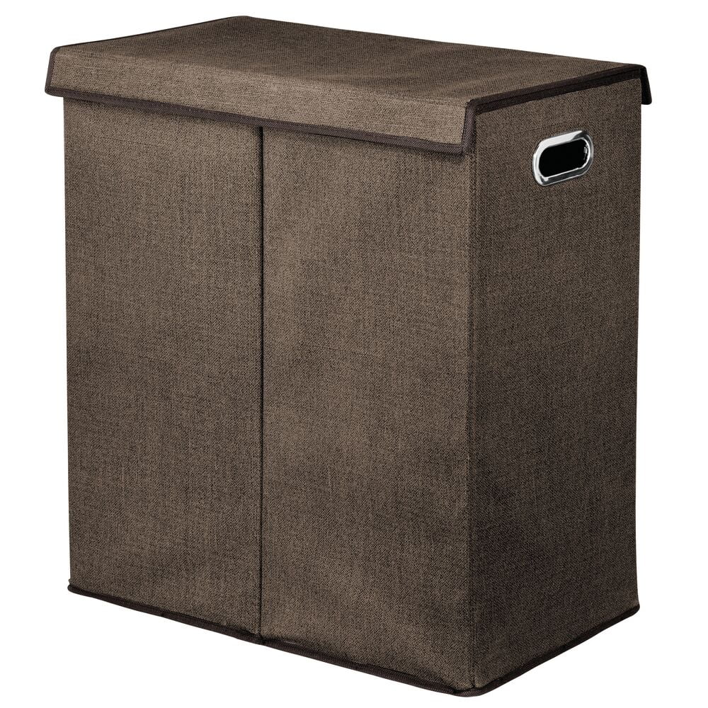 mDesign Extra Large Divided Laundry Hamper Basket with Removable Lid
