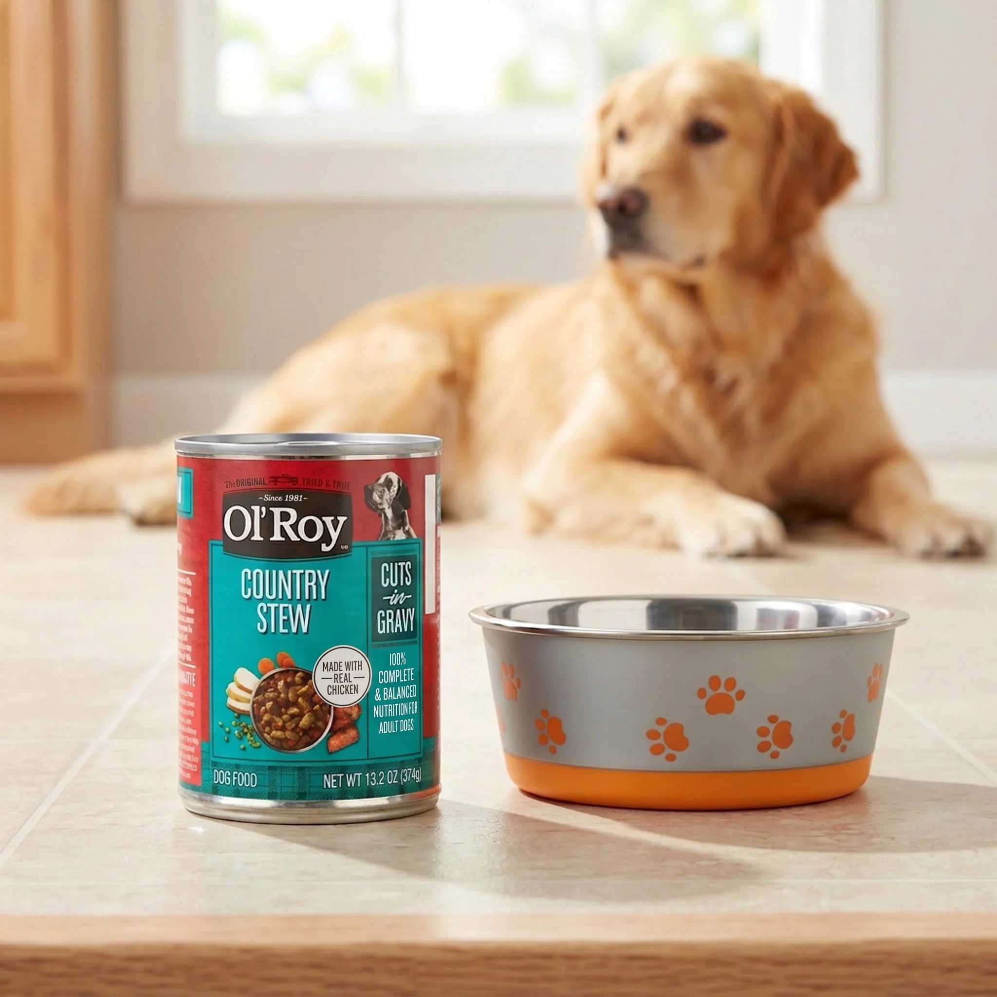 (2 pack) Ol' Roy Country Chicken Stew Flavor Cuts in Gravy Wet Dog Food, 13.2 oz Can