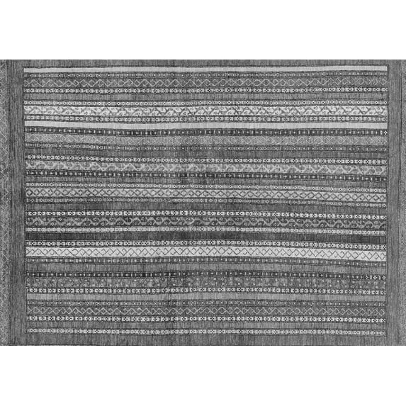 Ahgly Company Indoor Rectangle Abstract Gray Modern Area Rugs, 7' x 9'