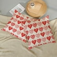 thumbnail image 5 of Valentines Day Pillow Covers 16x16 Set of 2, Valentines Decor Linen Pillowcase Red Love Heart Valentines Throw Pillows Anniversary Mother''s Day Decorative Outdoor Cushion Case for Sofa Couch, 5 of 6