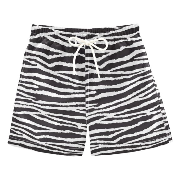 joogoo Boy Swim Trunks Art Zebras Print Bathing Beach Board Shorts M