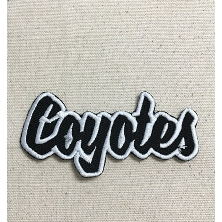 Coyotes - Black/White - Team Mascot - Words/Names - Iron on Applique/Embroidered Patch
