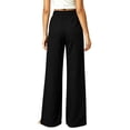 thumbnail image 7 of Npasoilc Lightweight Pants for Women Solid Color Elastic Waist Loose with Pocket Casual Long Trousers,Black, 7 of 7