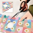 thumbnail image 6 of Yayeee Faucet Mat for Kitchen Sink 14.7" Diatomite Long Splash Guard Pad, Pink Checkered Daisy, 2 Pack, 6 of 7