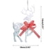 thumbnail image 2 of Adorno colgante para árbol de Navidad - Decoración de 12 cm de plástico blanco con copos de nieve y ciervos para hogar y regalo, 2 of 2