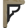 thumbnail image 3 of 4"W x 11 1/2"D x 14"H Bradford Craftsman Ironcrest Rough Sawn Bracket, Douglas Fir (2"W x 7 1/2"D x 10"H Iron Bracket), 3 of 5