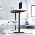 thumbnail image 5 of VIVO Electric 60” x 30” Stand Up Desk, Dark Walnut Table Top, Black Frame, 5 of 8