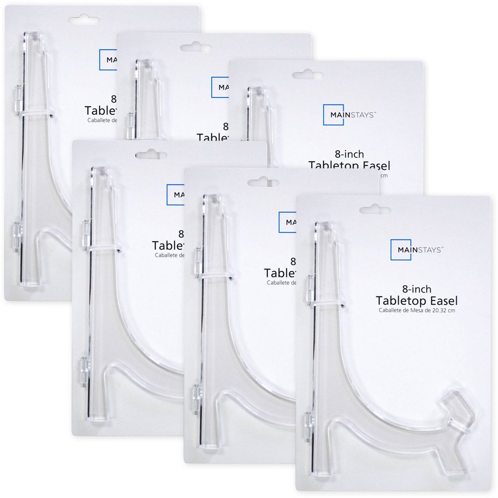 Mainstays Acrylic Easel Set, Pack of 6