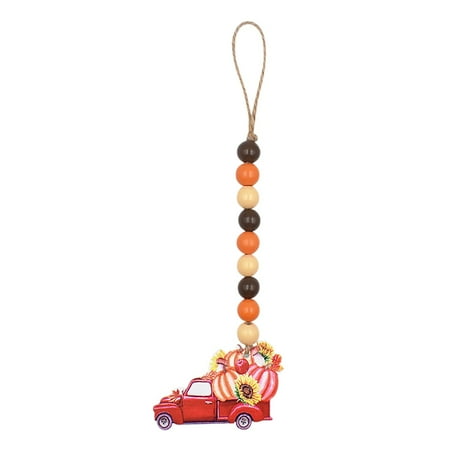 

Heiheiup Thanksgiving Day Rope Tassel Beads Creative Colorful Wood Beads String Rope Home Decoration Ornaments Chandelier Crystals Replacement Diamond