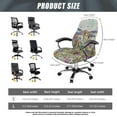 thumbnail image 7 of Whosucclay Dragonfly Daisy Print Office Chair Cover, Anti-Dust Chair Cover with Elastic Bottom Fit Swivel Executive Office Chair Thick High Back Chair Slipcover Universal Desk Chair Seat Protector-S, 7 of 7