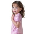 thumbnail image 2 of GiLiling Girls Sequin Performance T Shirt Short Sleeved Summer Lightweight Comfy Soft Casual Round Neck Top (Pink, 11-14 Years), 2 of 4