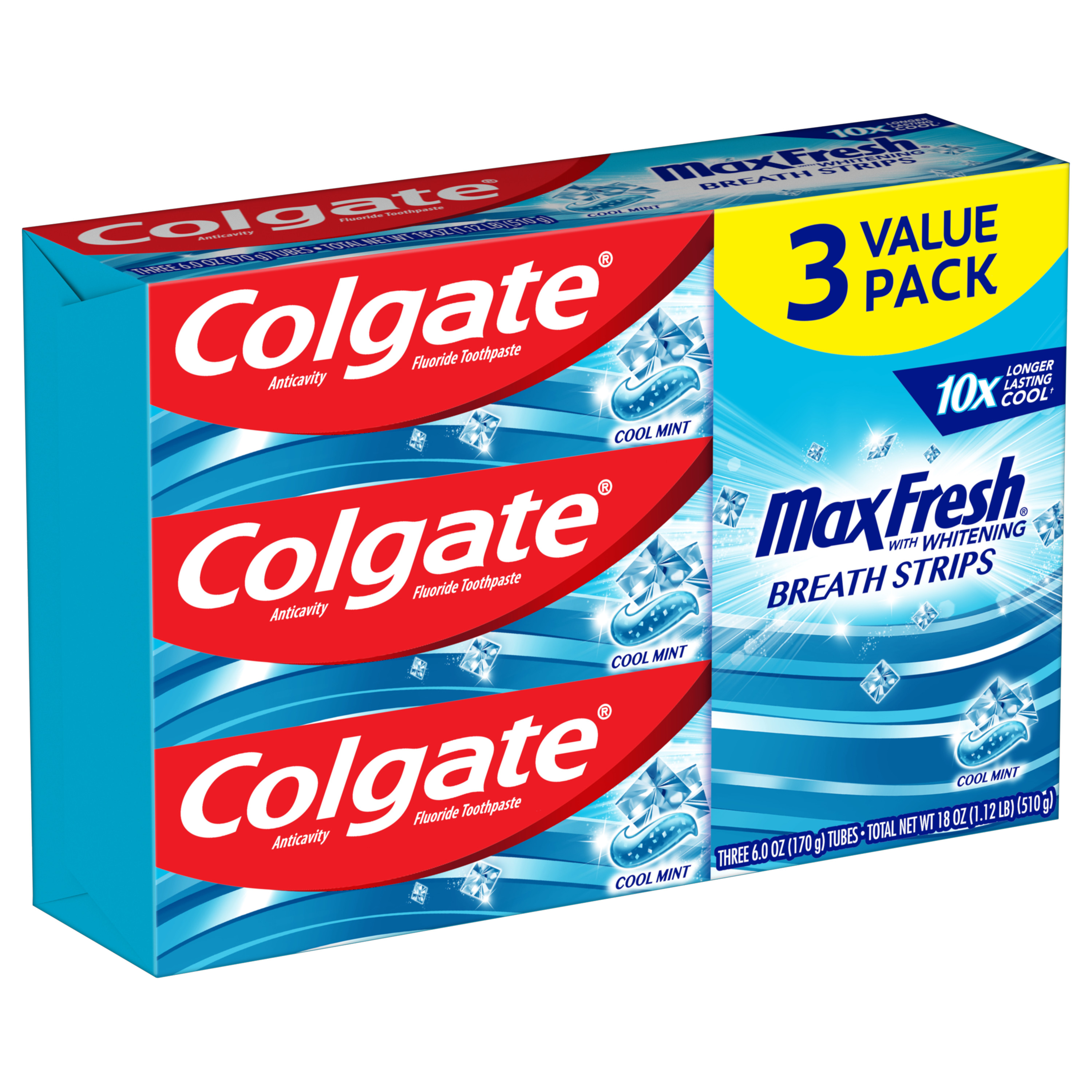 Colgate MaxFresh Stain Removing Toothpaste, Cool Mint, 3 Pack - image 15 of 17