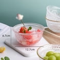 thumbnail image 2 of Glass Salad Bowl With Gold Rim  Transparent Serving Bowl  for Soup Salad Popcorn Snack Fruit Pasta Oatmeal Dessert Nuts  Multi-functional Kitchen Dinnerware, 2 of 10