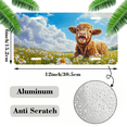 thumbnail image 2 of 1 Pcs 2D Flat License Plate Covers & Frames, A Calf in a Flower For Decorative Front, Waterproof For Decoration Aluminum License Plate Covers & Frames Cover For Men Women, 12" X 6", 2 of 7
