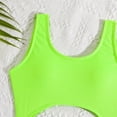thumbnail image 6 of Xmyrz Toddler Girl Swimsuit One Piece Sporty Solid Cutout Open Back Bikini Bathing Suits For Teens, 6 of 7