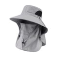 thumbnail image 4 of Sombrero de Pesca Multifuncional con Cubre Rostro Removible Plegable Nailon Transpirable y Resistente al Desgarro Protección Solar, 4 of 9