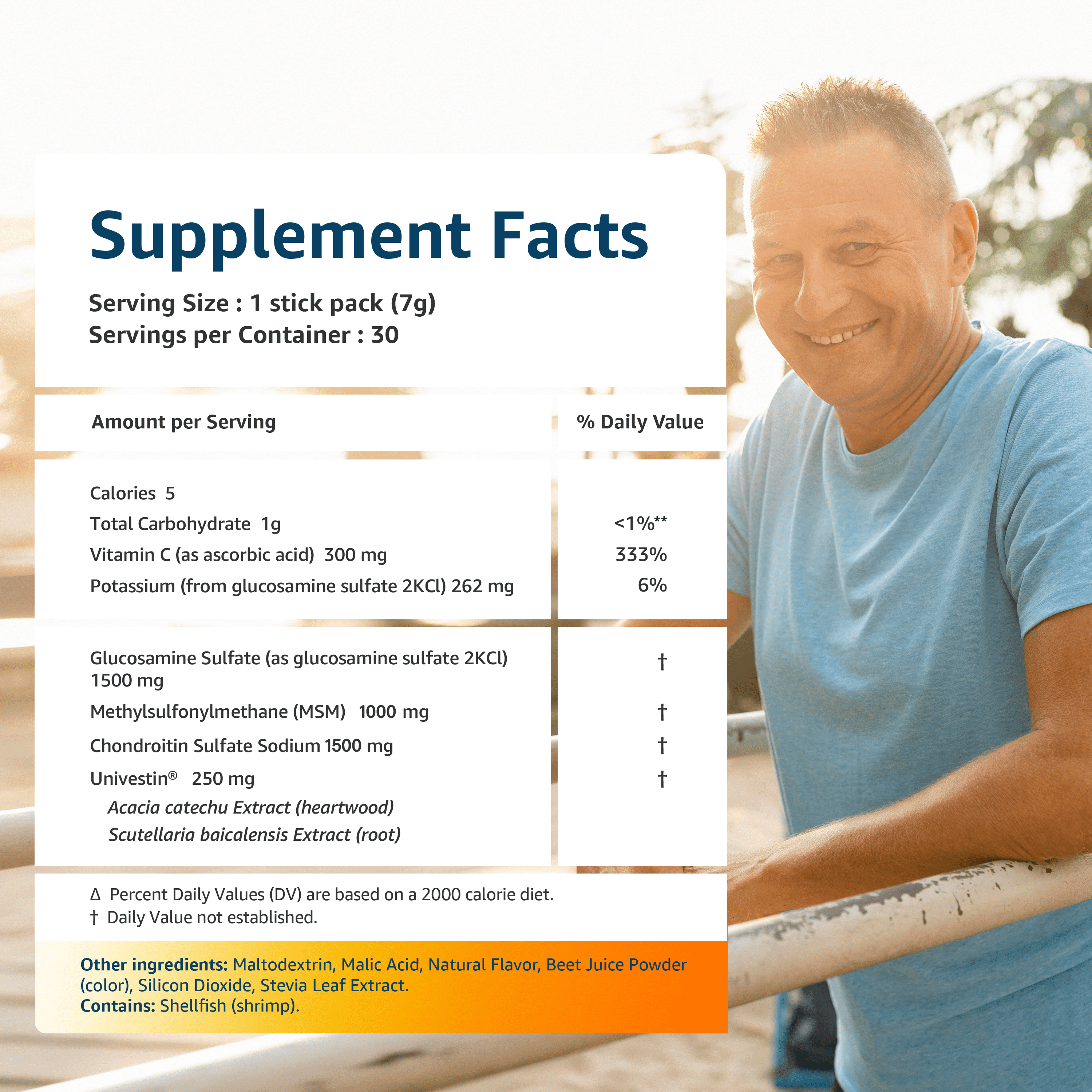 Univera RegeniCARE Canister, Glucosamine, Chondroitin, MSM, Univestin, 30 Servings, 7.4 oz, Mango Flavor