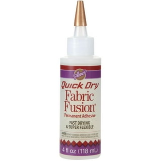 Fabric Fusion Fabric Glue Permanent Clear Washable 4oz for Patches, Rug  Glue, Clothing Glue, No Sew Fabric Glue with Pixiss Art Dotting Stylus Pens  5