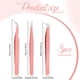 thumbnail image 2 of Pinzas para extensiones de pestañas Fyntave, 3 unidades, punta de fibra, color rosa, 2 of 7