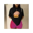 thumbnail image 1 of Playera Blusa De Capybara Con Una Hamburguesa Capibara Color Negro Talla Grande Marca Emil SaEs, 1 of 4