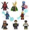 8 Pcs Superhero Series Spider Man Green Magic Strange Doctor Assembled Building Blocks Action Figures Sets,Collectible Minifigures Toys for Boy and Girl