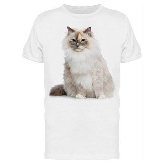 Beautiful Birma Cat   T-Shirt Men -Image by Shutterstock, Male XX-Large