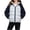 Gray, variant on Zynoxe Puffer Jackets for Girls Winter Color Block Windproof Zip Up Long Sleeve Hoodies Casual Warm Quilted Padded Coat with Pockets