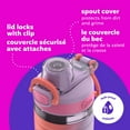 thumbnail image 4 of bubba Kids Flo Water Bottle, 16 oz (473 ml), Wide Mouth, Silicone Sleeve, Push Button Lid, 4 of 6