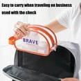 thumbnail image 4 of S-423 Orange Transparent Beach Bag For Swim Accessories Storage With Dry Wet Separation Feature And Durable Build, 4 of 6