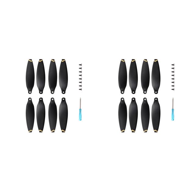 Cateissary 8 piezas Drone Hélice Desmontable Reemplazo Quadcopter Avión Hélices Componentes Accesorios con tornillo de montaje Type1 NO1