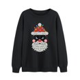 thumbnail image 4 of Gibobby Divertidas Sudaderas para mujers Suéter de cuello Rojoondo con estampado lindo y de Papá Noel divertido de lana navideña (Rosa, XL), 4 of 5