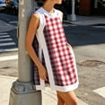 thumbnail image 6 of Short Sets Women 2 Piece Outfits Summer Crew Neck Tank Top and Shorts Set Sleeveless Cute Matching Sets Lounge Wear Red L, 6 of 7