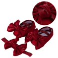 thumbnail image 2 of Newborn Girl Cotton Bowknot Footwear & Headband set Soft Soles with Headwear Elegant Baby Girl Soft Shoe Walking Shoes skin powder, 2 of 4