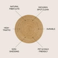thumbnail image 3 of JONATHAN Y ANSA 6' Round Area Rug, Soleil Jute Braided Circle - Natural, RNF103A-6R, 3 of 8