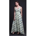 thumbnail image 3 of Bimba Robe Longue Maxi Imprimée Teinture sur Nœuds pour Femmes, Tenue d'Été, Petite Taille, 3 of 5