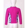 thumbnail image 4 of YIZYIF Big & Little Girls 3Pcs Tankini Set Swimsuit Juniors Floral Print Long Sleeve Rash Guard Bathing Suit A Butterfly 16, 4 of 7