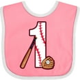 thumbnail image 3 of Inktastic Baseball First Birthday One Year Old Boys or Girls Baby Bib, 3 of 4
