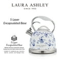 thumbnail image 6 of Laura Ashley Compatible Stovetop Kettle, Stainless Steel China Rose, 8.46 x 8.46 x 10.23 inches, 6 of 8