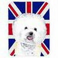 thumbnail image 2 of Caroline's Treasures Bichon Frise with English Union Jack British Flag Glass Cutting Board Large Size, 2 of 2