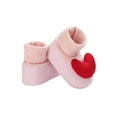thumbnail image 2 of Seyurigaoka Infant Baby Girls Boys Winter Warm Flat Shoes,High-top Soft Sole Shoes with Heart Decor, 2 of 7