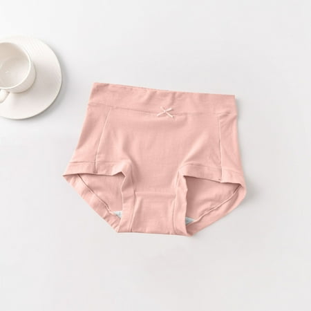 GENGING Panties for Women Women s My Items Ordered Sexy Solid Color High Waist Underwear Women s Plus Size Breathable Briefs