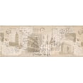 thumbnail image 2 of Cartes Postales Lettres du Monde Entier Vintage Beige Crème Blanc Bord Design Rétro, Rouleau 15' x 9'', 2 of 3