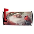 thumbnail image 3 of Ryvnso Mailbox Cover Magnetic Vintage Santa Claus with Cardinal Mailbox Wrap Large Size 25.5x21 Inch, 3 of 8