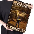 thumbnail image 2 of Placa Metal Vintage Be A Cowgirl Pintura Hierro Rectangular Del 30x40cm, 2 of 9